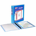 Avery Flexi-View 3 Ring Binder, 1 Inch Round Rings, 1 Blue Binder, 8 1/2" Width x 11" Length, AVE17607