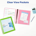 Avery Flexi-View 3 Ring Binder, 1 Inch Round Rings, 1 Chartreuse Green Binder, 8 1/2" Width x 11" Length, AVE17608