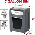 ACCO GBC Momentum Paper Shredder, X20-07, Micro-Cut, P-4, Anti-Jam, 20 Sheets, Black, GBCWSM177001