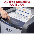 ACCO GBC Momentum Paper Shredder, X18-12, Micro-Cut, P-4, Anti-Jam, 18 Sheets, Black, GBCWSM177002