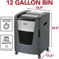 ACCO GBC Momentum Paper Shredder, X18-12, Micro-Cut, P-4, Anti-Jam, 18 Sheets, Black, GBCWSM177002