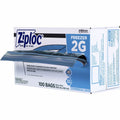 S. C. Johnson & Son Ziploc Grip n' Seal Freezer Bags, Blue, 1 Carton, SJN682254