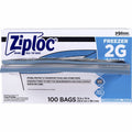 S. C. Johnson & Son Ziploc Grip n' Seal Freezer Bags, Blue, 1 Carton, SJN682254
