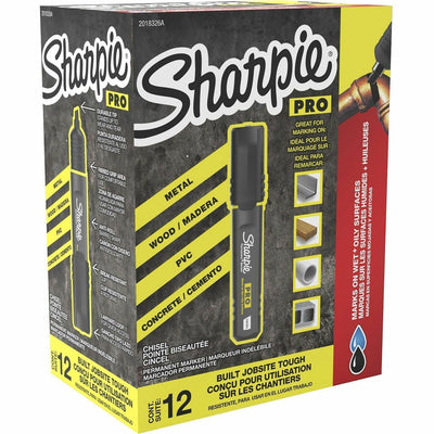 Newell Sharpie PRO Chisel Tip Permanent Markers, 1 Dozen, SAN2018326A