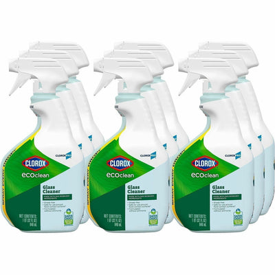 The Clorox CloroxPro™ EcoClean Glass Cleaner Spray, Blue, 9 / Carton, CLO60277CT