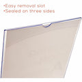 Deflecto Superior Image Slanted Sign Holders, Clear, 12 / Carton, DEF590101CT