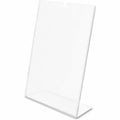Deflecto Superior Image Slanted Sign Holders, Clear, 12 / Carton, DEF590101CT