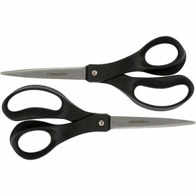 Fiskars Recycled All-purpose Scissors, Black, 2 / Pack, FSK1067261