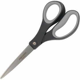 Fiskars Titanium Soft Grip Scissors, Gray, 2 / Pack, FSK1067266