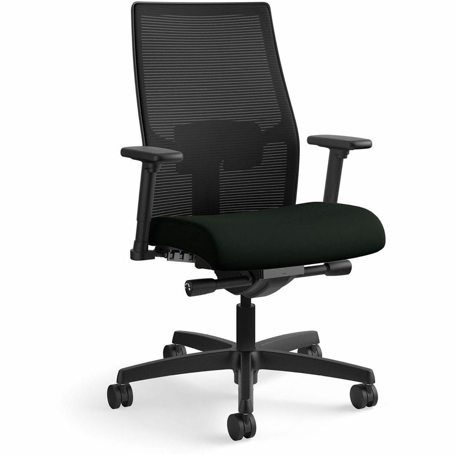 HON Mid-Back Task Chair, Ignition 2.0, 27" x 44.5", Black, Dual Wheel Caster, HONI2MM2AMC10BT