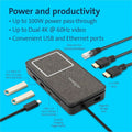 Kensington Computer USB-C Dual 4K Portable Mobile Dock, Black, KMW32800