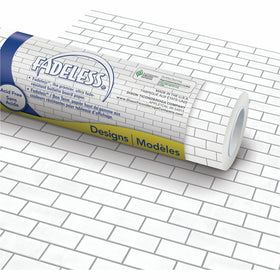 Pacon Fadeless Bulletin Board Paper Rolls, White Subway Tile, 1 Roll, PACP0057505