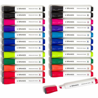 U Chisel Tip Dry-Erase Markers, 24 / Pack, UBR2929U0112