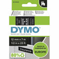 ACCO Dymo S0720610 D1 45021 Tape 12mm x 7m White on Black, DYMS0720610