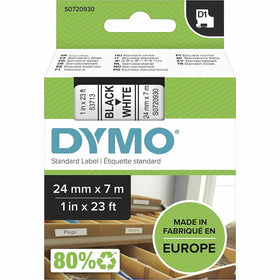 ACCO Dymo S0720930 D1 53713 Tape 24mm x 7m Black on White, DYMS0720930