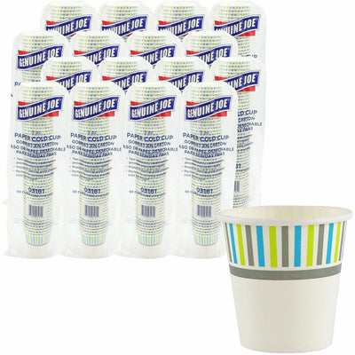 Genuine Joe 3 oz Cold Cups, White, 20 / Carton, GJO03161CT