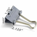 Officemate Binder Clip, Gray, 1 Box, OIC99250