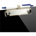 Officemate Low Profile Recycled Plastic Letter Size Clipboard w Pen Holder, Black, 11" Width x 8 1/2" Length, OIC83075