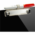 Officemate Low Profile Recycled Plastic Letter Size Clipboard w Pen Holder, Black, 11" Width x 8 1/2" Length, OIC83075