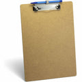 Officemate Low Profile Wood Letter Size Clipboard w Pen Holder, Brown, 11" Width x 8 1/2" Length, 6 / Pack, OIC83826