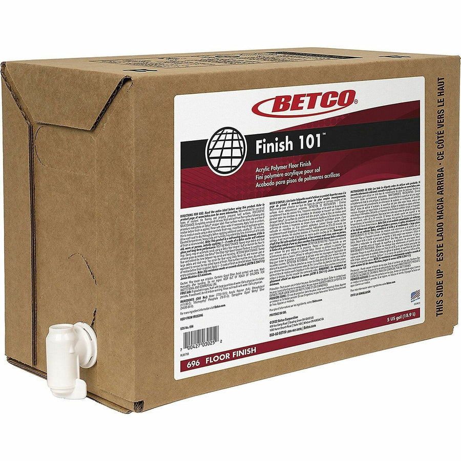 Betco Finish 101 Acrylic Polymer Floor Finish, Crystal Clear, /CT — view 1