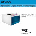 HP LaserJet Pro 4200 4201dn Desktop Wired Laser Printer - Color, HEW4RA85F