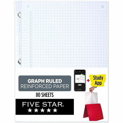 ACCO Five Star Reinforced Graph-Ruled Filler Paper, 8 1/2" x 11", MEA170122