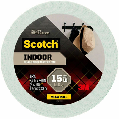 3M Scotch-Brite Double-sided Permanent Foam Tape, Beige, 1 Roll, MMM110SLONG