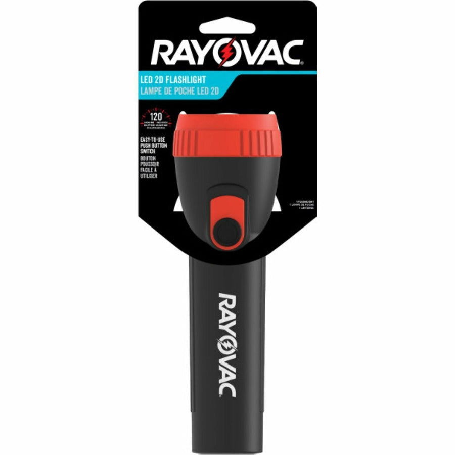 Rayovac General Purpose LED Flashlight, Red, Non-slip Grip, RAYROVLC1L2D1