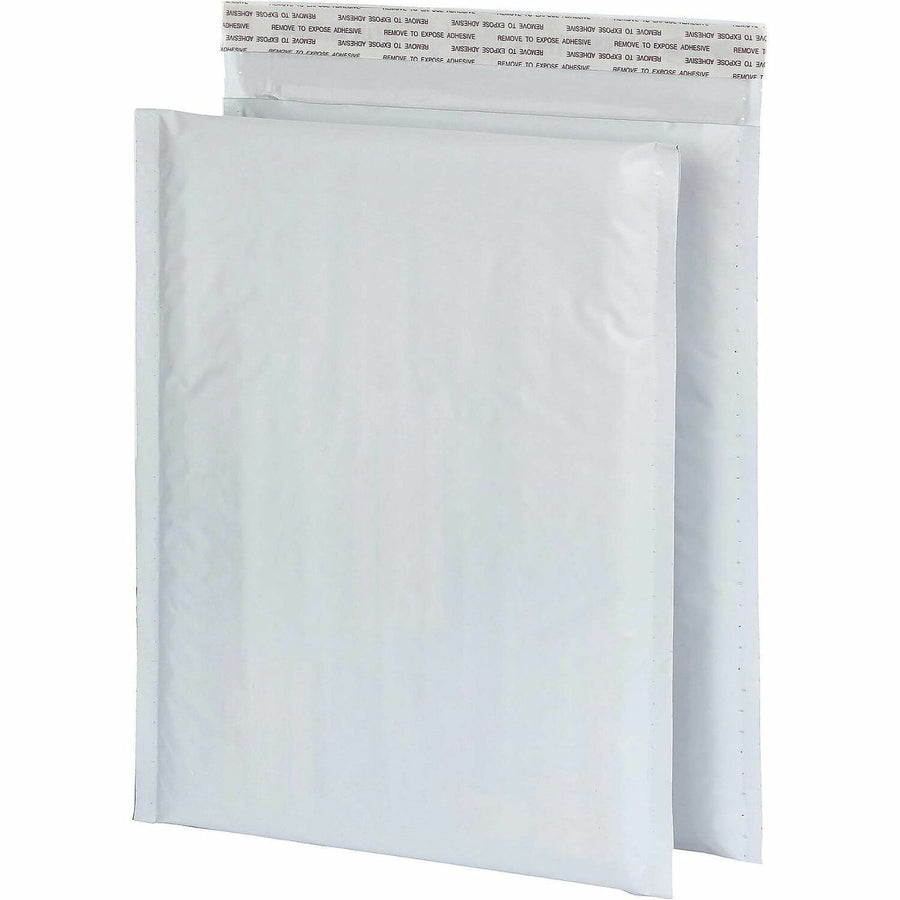 Quality Park Poly Bubble Mailers, White, Cushioned, 25 / Box, QUA95009