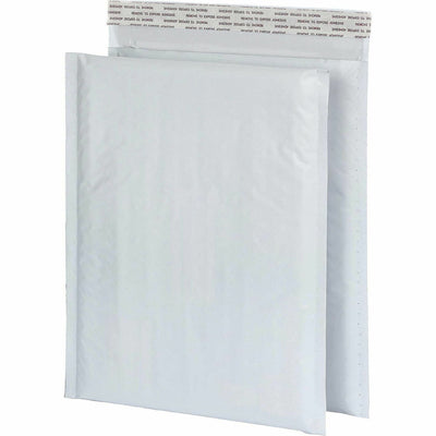Quality Park Poly Bubble Mailers, White, 25 / Box, QUA95009
