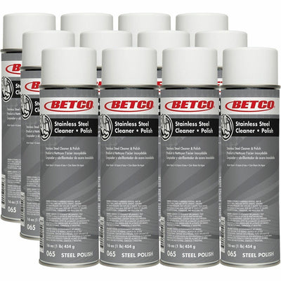 Betco Stainless Steel Cleaner & Polish, White, 12 / Carton, BET0652300CT