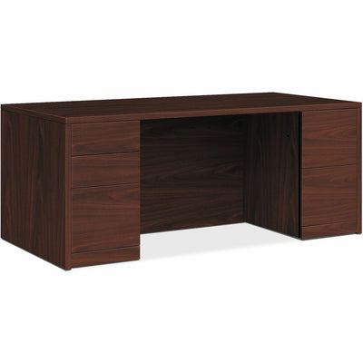 The HON HON 10500 Series Mahogany Laminate Office Desking, HON105891NN