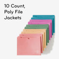 U Eco Straight Tab Cut Letter File Jacket, Assorted, 8 1/2" Width x 11" Length, 10 / Pack, UBR6595U0112