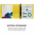 Samsill Durable Three-Ring View Binder, Yellow, SAM16481