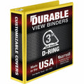 Samsill Durable Three-Ring View Binder, Yellow, SAM16481