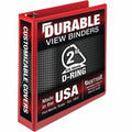 Samsill Durable Three-Ring View Binder, Red, SAM16463