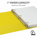 Samsill Durable Three-Ring View Binder, Yellow, SAM16431