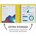Samsill Durable Three-Ring View Binder, Yellow, SAM16431