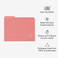 U Eco 1/3 Tab Cut Letter Top Tab File Folder, Assorted, 8 1/2" Width x 11" Length, 24 / Pack, UBR6597U0112