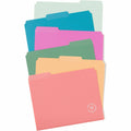 U Eco 1/3 Tab Cut Letter Top Tab File Folder, Assorted, 8 1/2" Width x 11" Length, 24 / Pack, UBR6597U0112