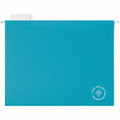 U Eco 1/5 Tab Cut Letter Hanging Folder, Assorted, 8 1/2" Width x 11" Length, 12 / Pack, UBR6596U0112
