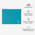 U Eco 1/5 Tab Cut Letter Hanging Folder, Assorted, 8 1/2" Width x 11" Length, 12 / Pack, UBR6596U0112
