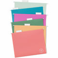 U Eco 1/5 Tab Cut Letter Hanging Folder, Assorted, 8 1/2" Width x 11" Length, 12 / Pack, UBR6596U0112