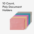 U Eco Letter File Pocket, Assorted, 8 1/2" Width x 11" Length, 10 / Pack, UBR6601U0112