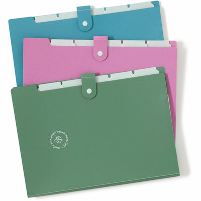 U Eco Letter Expanding File, Assorted, 8 1/2" Width x 11" Length, 3 / Pack, UBR6592U0112