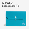 U Eco Letter Expanding File, Blue, 8 1/2" Width x 11" Length, UBR6594U0112