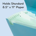 U Eco Letter Expanding File, Blue, 8 1/2" Width x 11" Length, UBR6594U0112