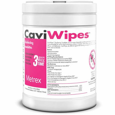 Metrex Research CaviWipes, White, 12 / Carton, MRXMACW078100CT