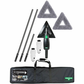 Unger Stingray Refillable Microfiber Cleaning Kit, Black, 1 Carton, UNGSRKB7